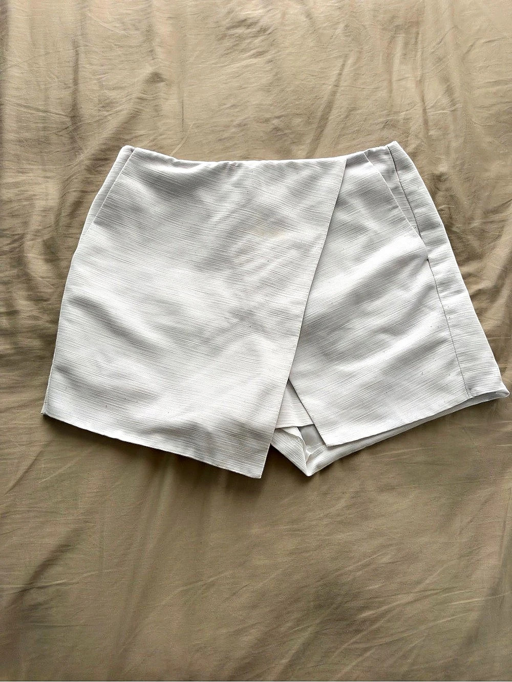 Topshop Textured White Skort